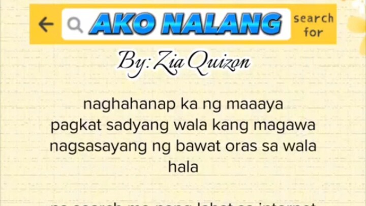 Ako nalang by Zia Quizon