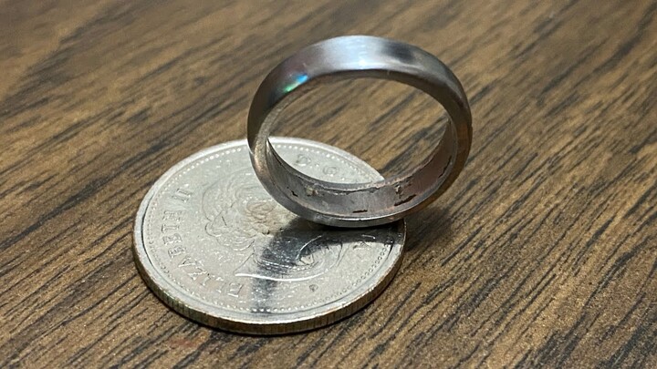 How to Make a Coin Ring at home| No power tools needed.