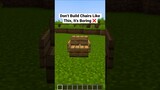 Minecraft How to Build Better Chairs #shorts
