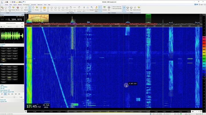5400 Khz  -Probably a military broadcast from the Russian Southern Military District.