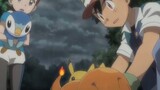 Satoshi đã cứu giúp cho một Pokemon khác và gặp đc pokemon huyền thoại