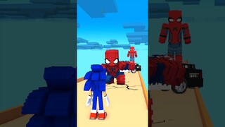 SuperHeroes vs Sonic Rage Control Run funny animation #sonic #minecraft #minecraftanimation