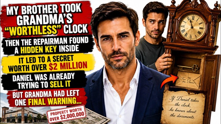My Brother Took Grandma’s “Worthless” Clock—Then the Repairman Found a Hidden Key Inside