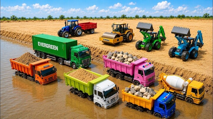 Tata dumper truck 2518 Loading Sand JCB 5CX Mahindra Tractor Rescue JCB 3DX? jcb tractor video