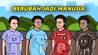 Semua Makhluk Laut Berubah Jadi Manusia (Animasi Ubur-ubur Tidur)