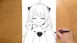 How To Draw Anya Forger And Bond - (Spy × Family) || Easy anime drawing  Easy Step By Step Tutorial
