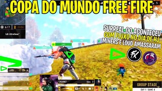 COPA DO MUNDO DE FREE FIRE! O IMPOSSIVEL ACONTECEU COM FLUXO! LOUD AMASSOU! EWC FREE FIRE | RODADA 1