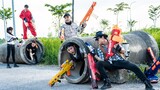 LTT Nerf War : Couple SEAL X Warriors Nerf Guns Fight Crime Dr Ken Crazy Couple Boss 2