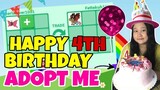 HAPPY 4TH BIRTHDAY ADOPT ME ! *CELEBRATION🎂* (TRADING BUTTERFLY PET)