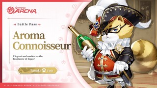 Preview of TANUKI's Battle Pass skin "Aroma Connoisseur" | Onmyoji Arena