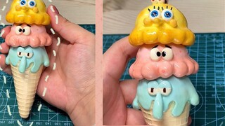 Stone Clay | SpongeBob Ice Cream Stacking Game ~ Magnetic Type