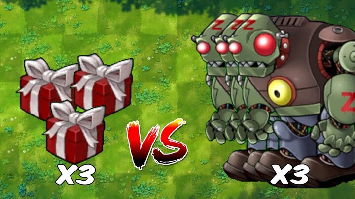 3 Random Plants vs. 3 Robot Giant Zombies – Difficulty 5 – Who Will Win?