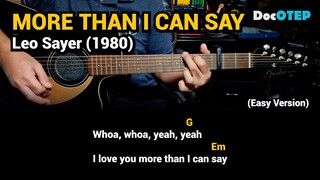 More Than I Can Say - Leo Sayer (1980) - Easy Guitar Chords Tutorial with Lyrics part 3 SHORTS REELS