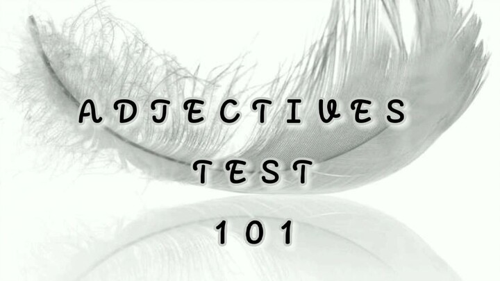 ADJECTIVES TEST// VID01