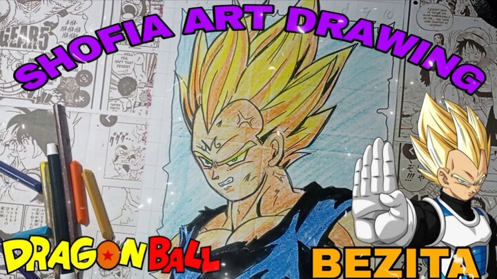 drawing bezita dari anime dragon ball