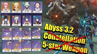 Spiral Abyss 3.2 NO CONSTELLATION & NO 5-STAR WEAPON - Genshin Impact Indonesia