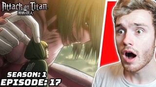 WAIT THERE ARE FEMALE TITANS?! - Attack on Titan Ep.17 (Season 1) REACTION