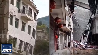 Cận cảnh lở đất Trung Quốc chôn vùi hàng loạt nhà cửa