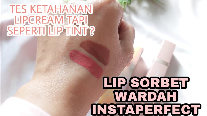 REVIEW WARDAH INSTAPERFECT LITESPLASH LIP SORBET + SWATCHES | Hesti Oktaviawati | Indonesia