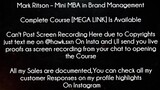 Mark Ritson Course Mini MBA in Brand Management download
