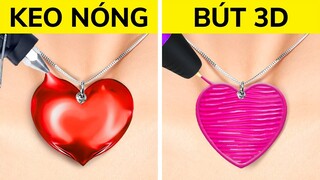 BÚT 3D VS SÚNG BẮN KEO || ĐỒ THỦ CÔNG TUYỆT VỜI CHO MỌI DỊP