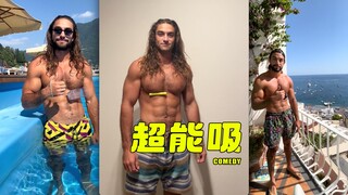 长发帅哥胸肌超能吸，什么都可以稳稳吸住‼️