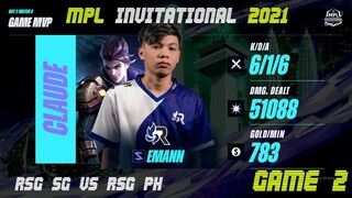 [TAGALOG] RSG PH VS RSG SG GAME 2 | MPL INVITATIONAL | DAY 2 | MPLI