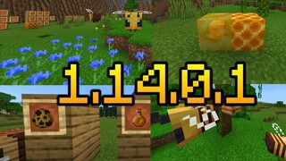 รีวิว+เเจก!! Minecraft PE 1.14.0.1 Build 1 เพิ่มผึ้งเเละของต่างๆ