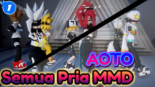 [AOTO Semua Pria MMD] Karakter Pria Menggoda Gadis Bersama-sama! (haha! Melarikan Diri_1