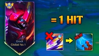 GROCK NEW SUPER DAMAGE BUILD 2024!! (must try) TOP GLOBAL GROCK - MLBB