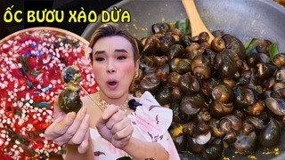 ỐC BƯƠU XÀO DỪA THÁI LAN siêu cay ngon xuất sắc - Ty Thy Vlog gỏi đu đủ