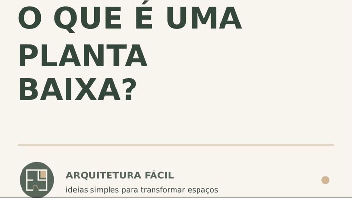 O que é uma planta baixa?