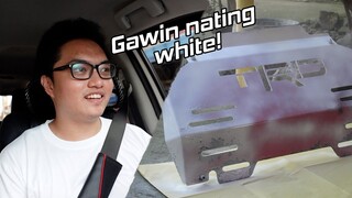 Repainting TRD Skid Plate + First Car Vlog! (Tagalog)