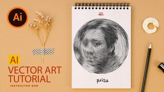 Vẽ Bố Già | Vẽ Trấn Thành | bằng hình tròn | illustrator (vector Art Tutorial) | BonART