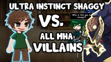 MHA/BNHA Reacts to Ultra Instict Shaggy Vs. Top Villains In MHA || Gacha Club ||