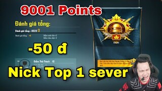 PUBG Mobile - Thử Thách Lấy Nick 9001 Điểm Top 1 Toàn Sever PUBGM Để Solo Squad Và Cái Kết