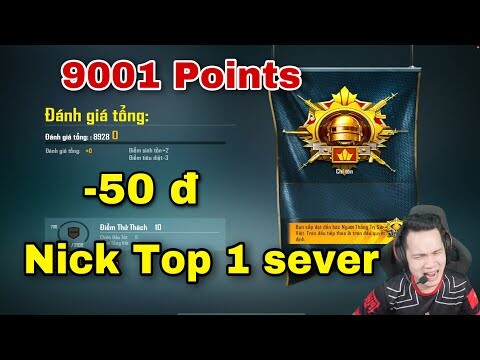 PUBG Mobile - Thử Thách Lấy Nick 9001 Điểm Top 1 Toàn Sever PUBGM Để Solo Squad Và Cái Kết