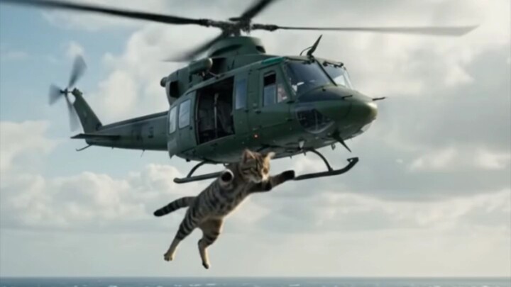 helicopter jump cat