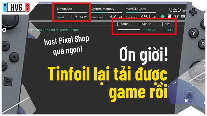 Hướng dẫn fix lỗi tải game Tinfoil bằng host Pixel Shop! (Update T11/2022)