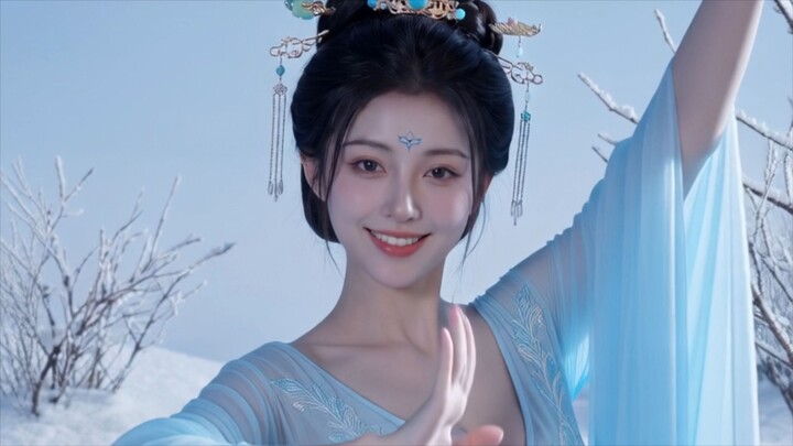 [Su Mu Zhai] A light frost turns her gown to ice and snow; with one dance, she stirs the nine heaven