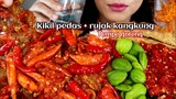 ASMR KIKIL PEDAS MERCON + RUJAK KANGKUNG + TEMPE GORENG TEPUNG | ASMR MUKBANG INDONESIA