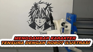 Menggambar Karakter Tensura dengan Robot Ilustrasi