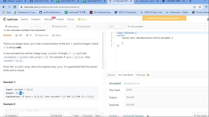 1734. Decode XORed Permutation