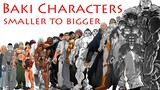 Baki Characters Size Comparison - Smaller to Bigger