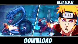 [ NEW CHAR ] Pain JUS VS Sasuke Rinnegan - Mugen Char