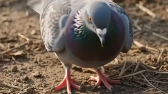 Nature's Beauty: A Pigeon in Motion 🌿🕊️