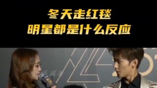 استعراض ردود أفعال النجوم على السجادة الحمراء في الشتاء