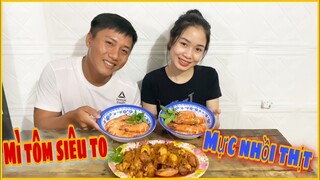 Mực Nhồi Thịt Và Hai Tô Mì Tôm Chất Lượng