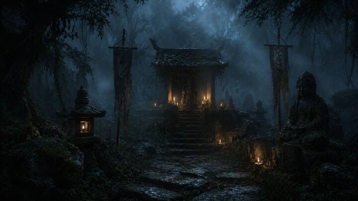 Foggy Forest Shrine - Dark Ambient Focus