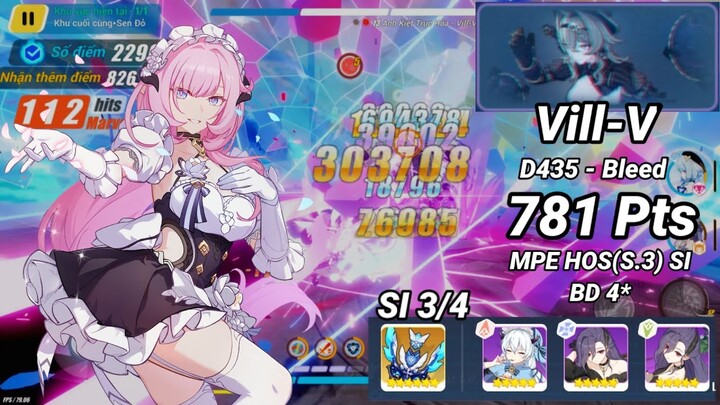 Redlotus D435: Vill-V (Bleed) 781 Pts - MPE HOS(S3) SI BD 4* | Honkai 6.4